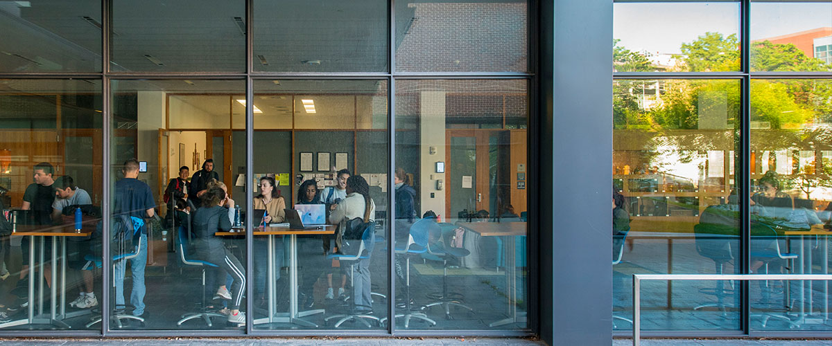 pharmacy UConn School of Pharmacy students in pharmacy school lounge
