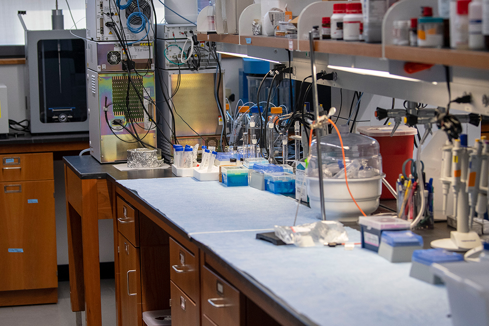 research lab with equipment